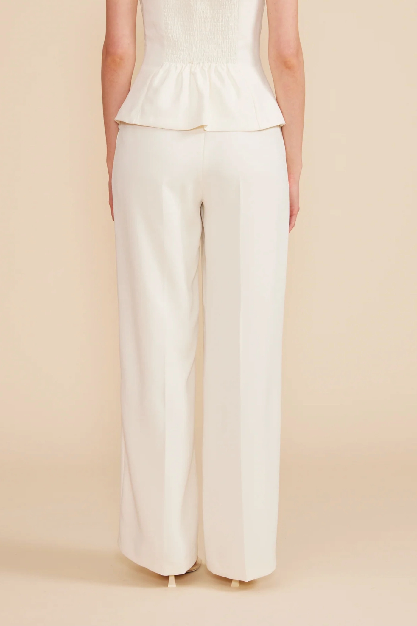 VALLI WIDE-LEG PANTS Slim Waist Durable Twill