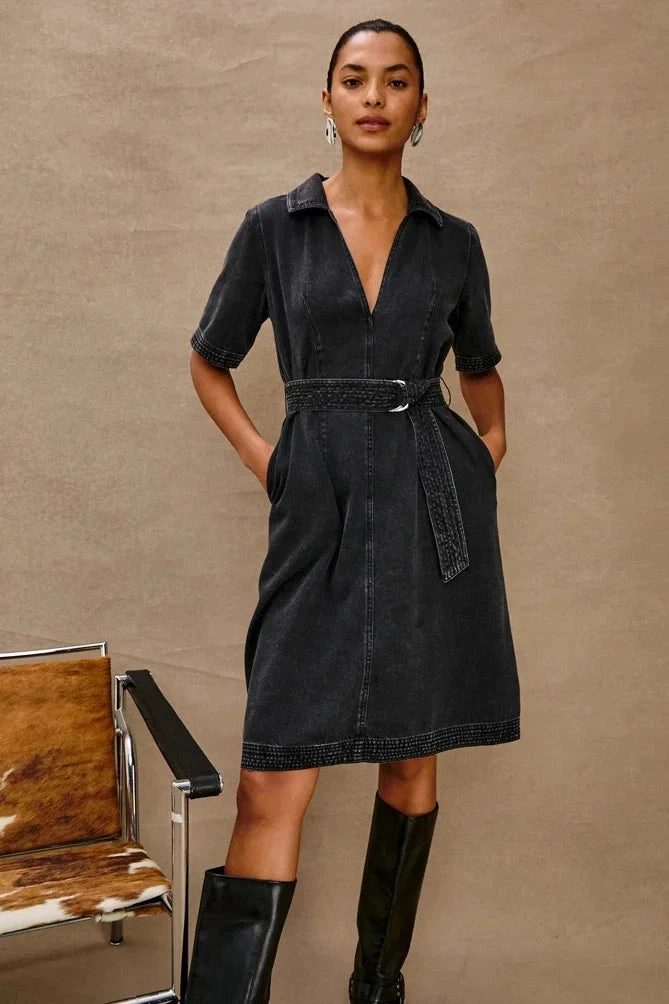 Pure Tone Mavis Dress Washed Black