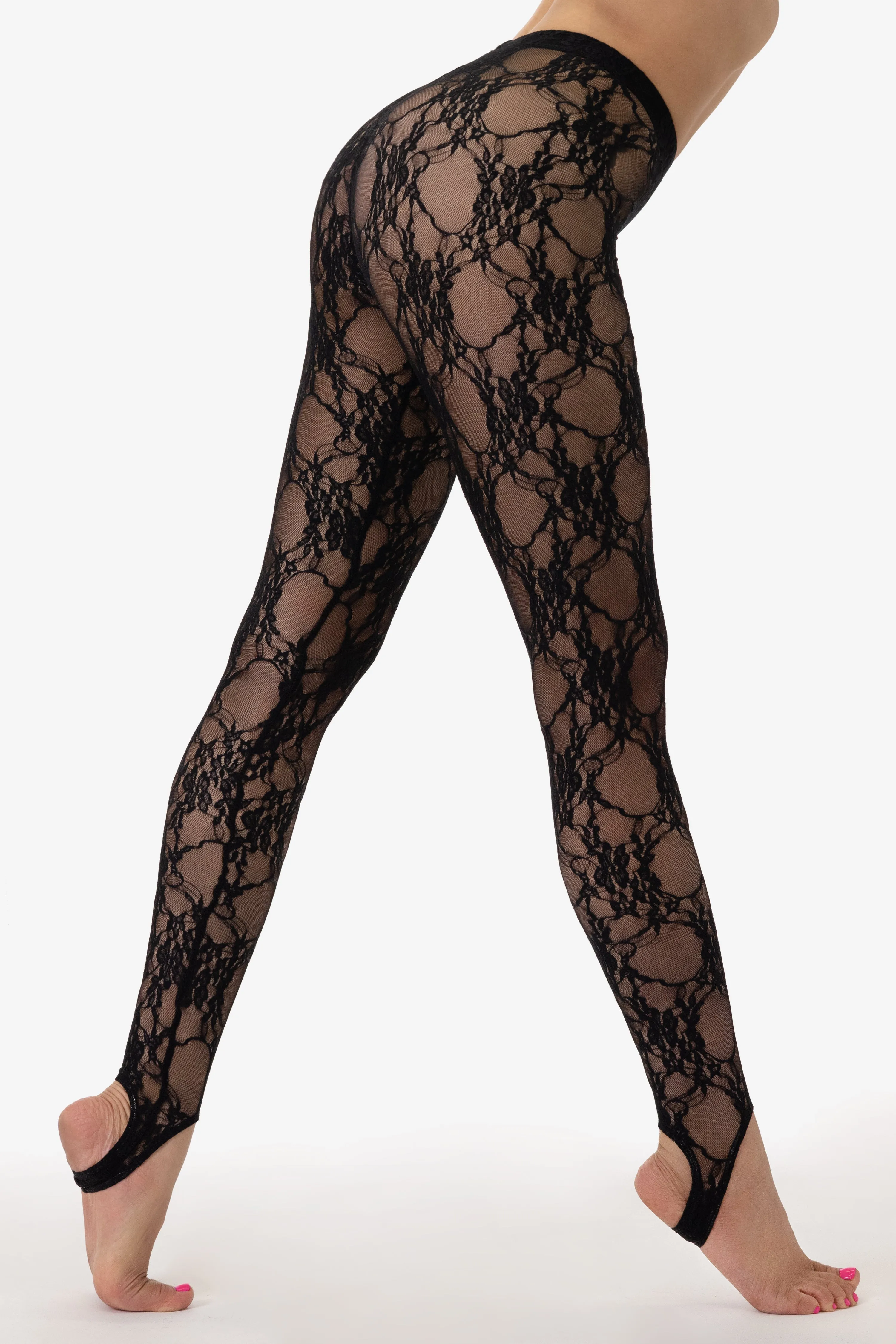 FNS3269 - Floral Lace Stirrup Legging