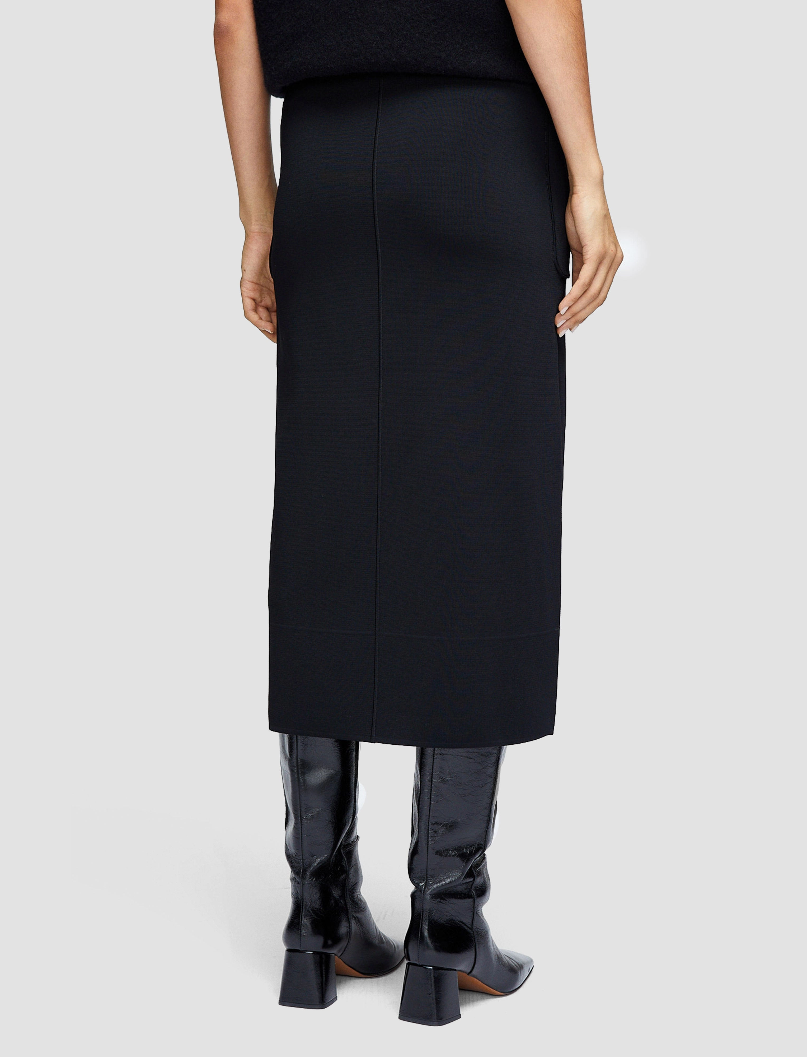 Matte Texture Milano Knit Stretch Skirt