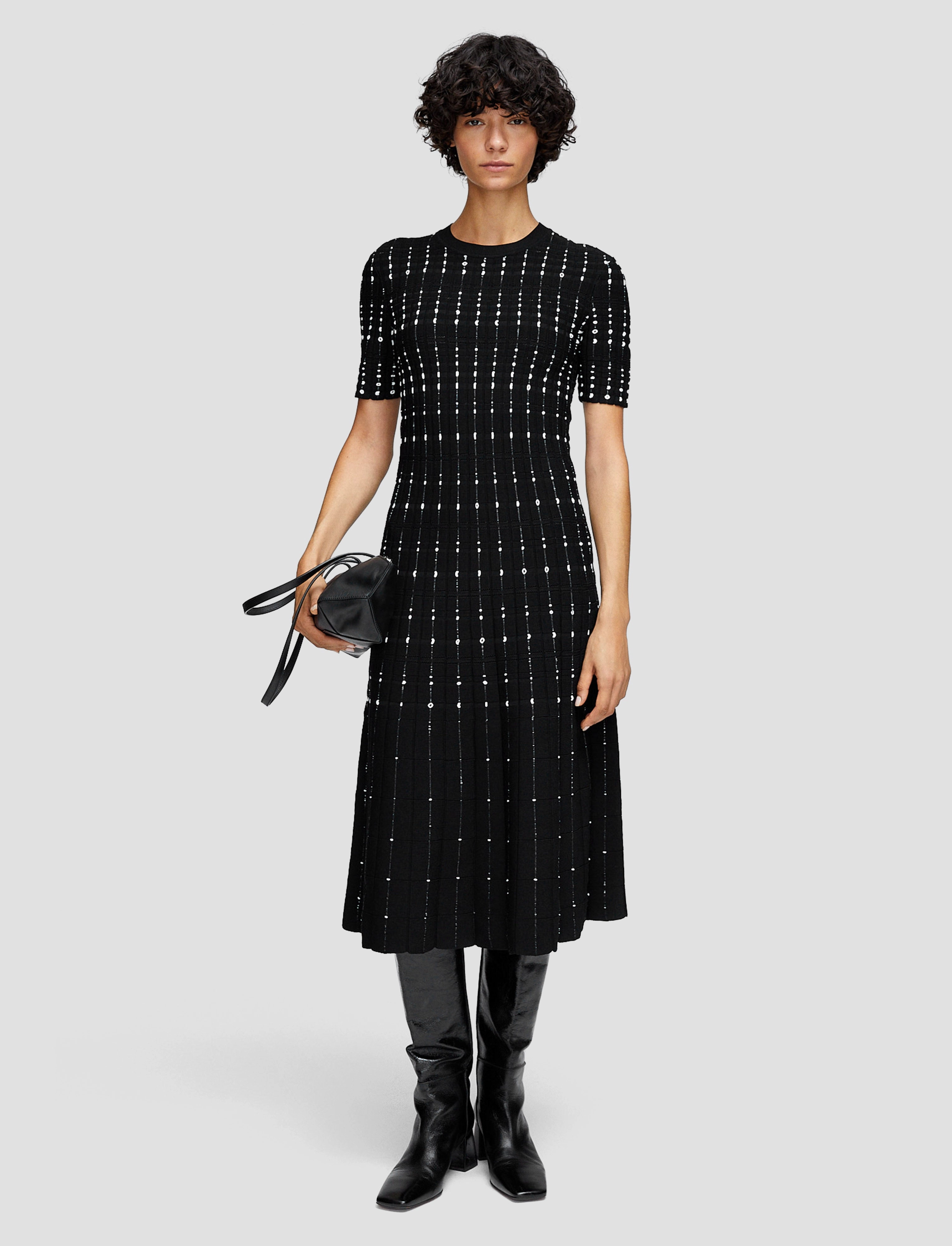 Feminine Layers Timeless Wear Fragmented Stripes Dress