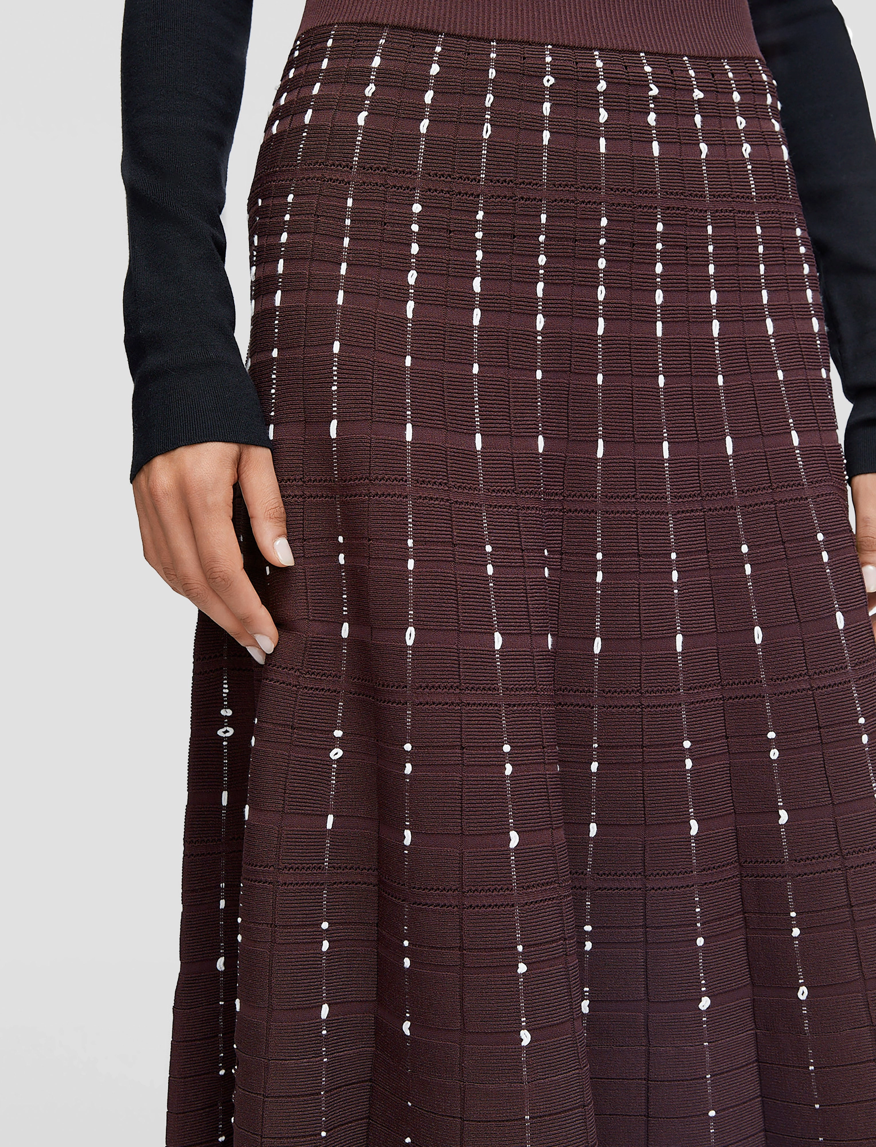 Fragmented Stripes Skirt City Tones Cotton Rich