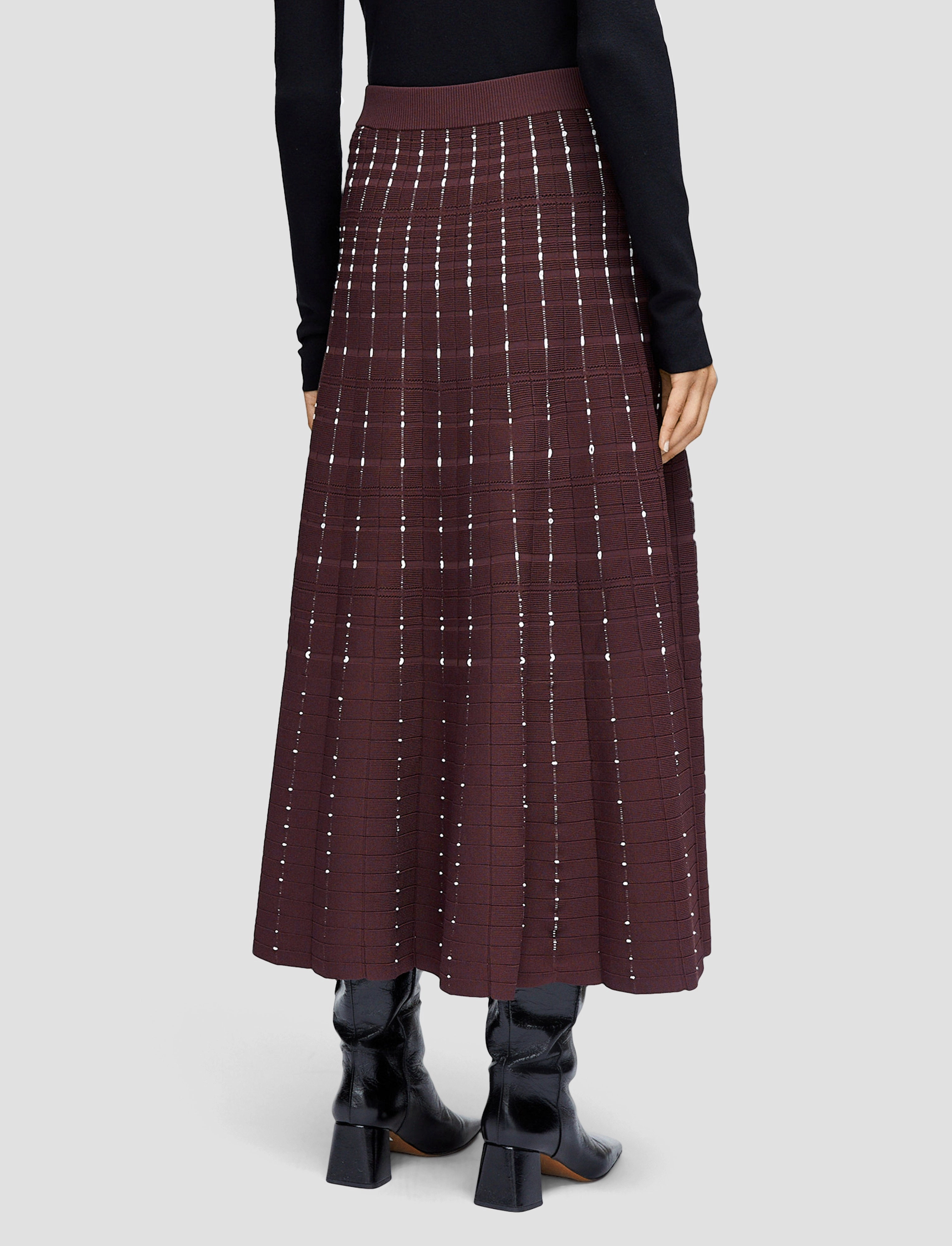 Functional Detail Fragmented Stripes Skirt