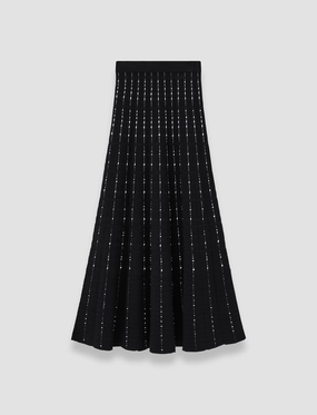Soft Touch Non Irritating Texture Fragmented Stripes Skirt