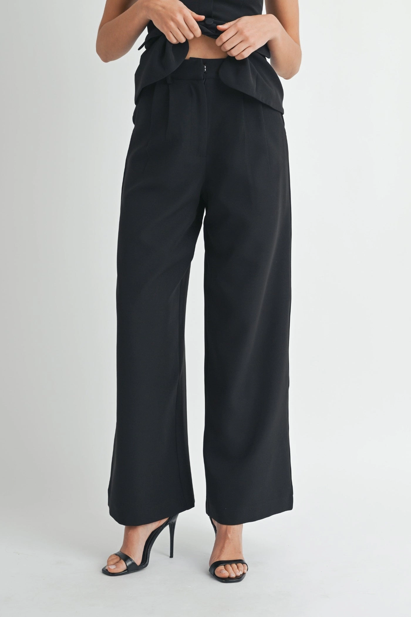 Wardrobe Essential Sporty Stretch Fit FRAN CREPE TAILORED TROUSERS