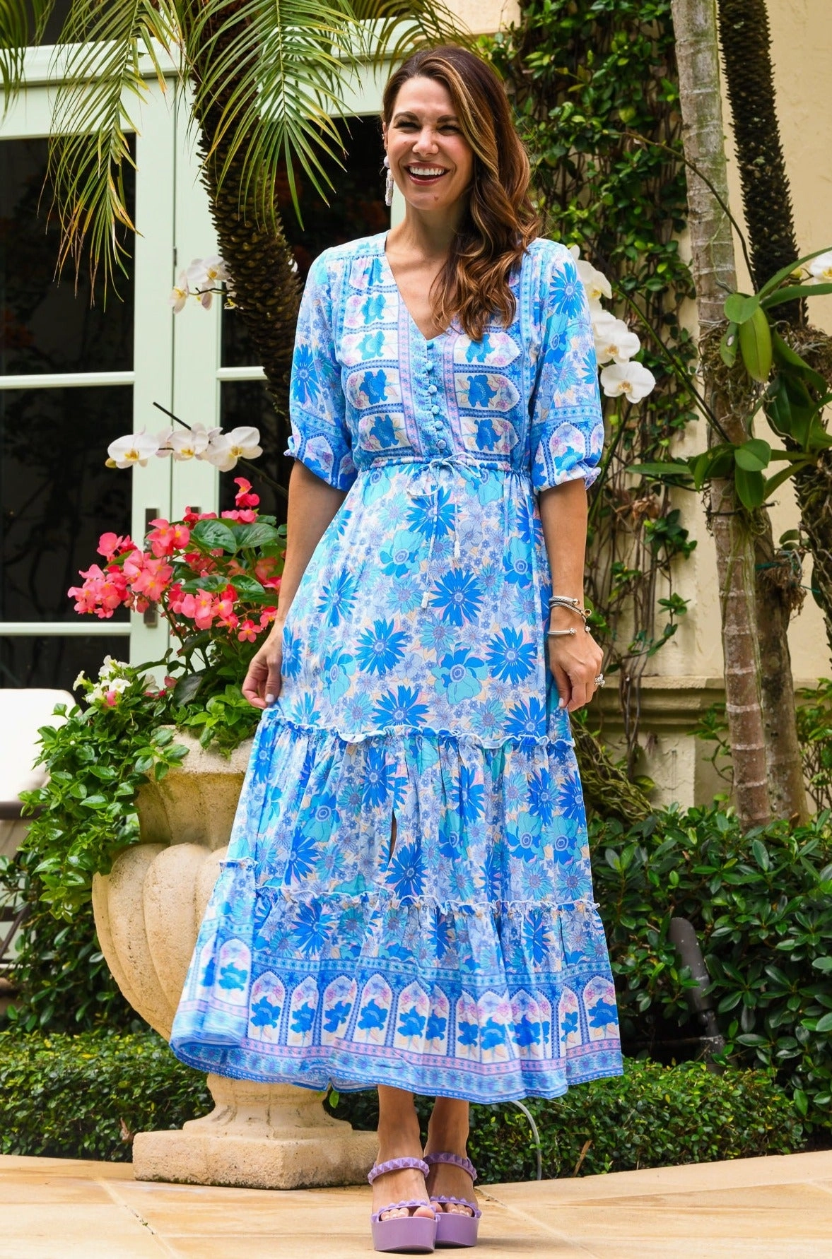 Carrie Dress / Blue-Lilac Sheer Look