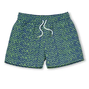 Frescobol Trunks Sport Shorts Wave Bossa Green/Navy