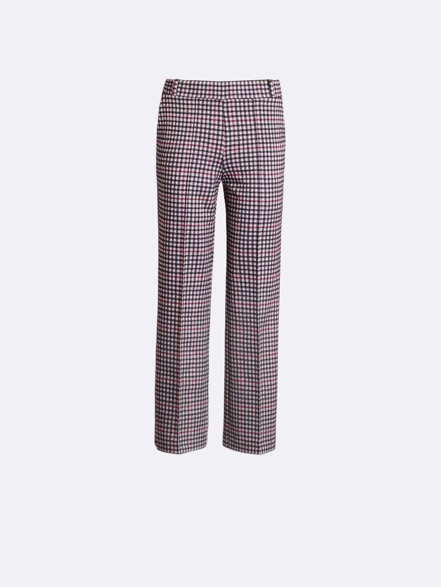 Corduroy texture Windproof coating FRONT SEAM HOUNDSTOOTH TROUSER