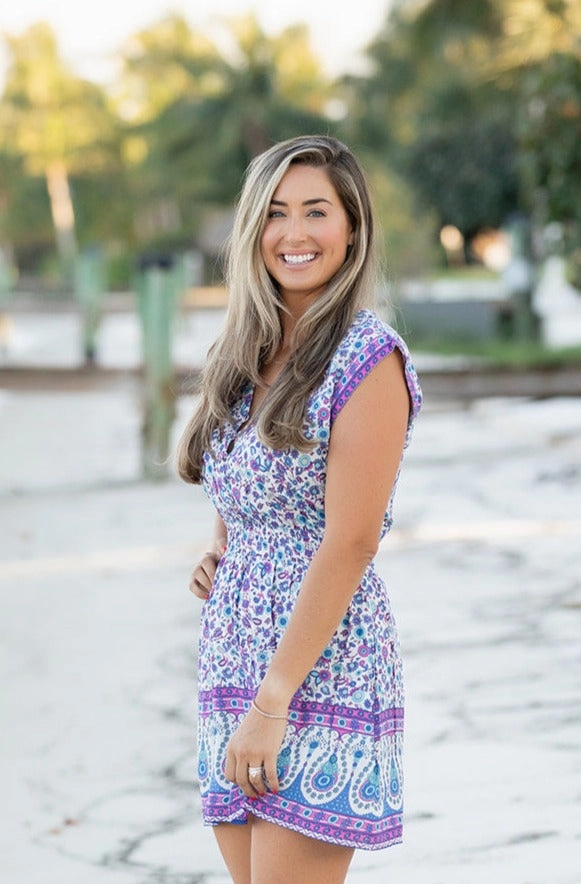 Anna Dress / Lavender Flexible Fabric Silky Touch