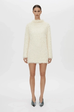Perfect Layers Relax Appeal Frieze Mini Dress Cream
