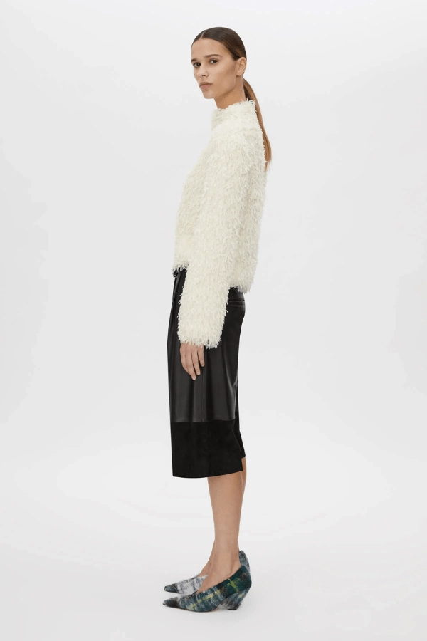 Relax Form Frieze Mini Dress Cream