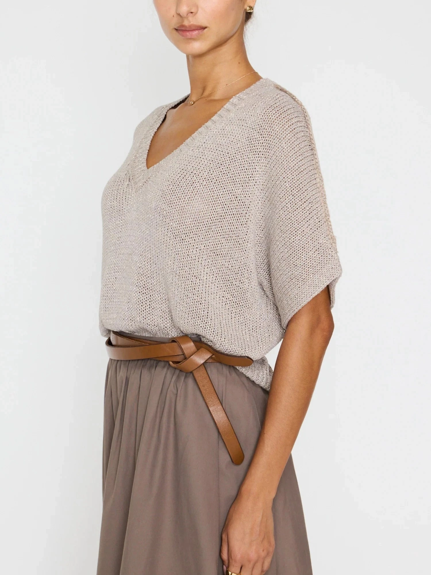 PolishedFinish Formal Blouse Gaia Tee Moonstone