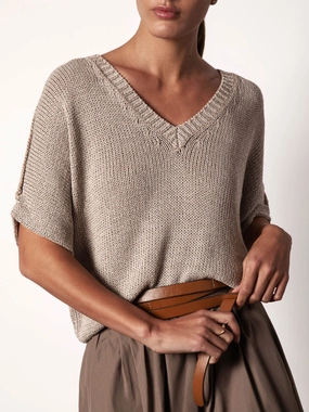 Quick Dry Tech VersatileNeckline Gaia Tee Moonstone