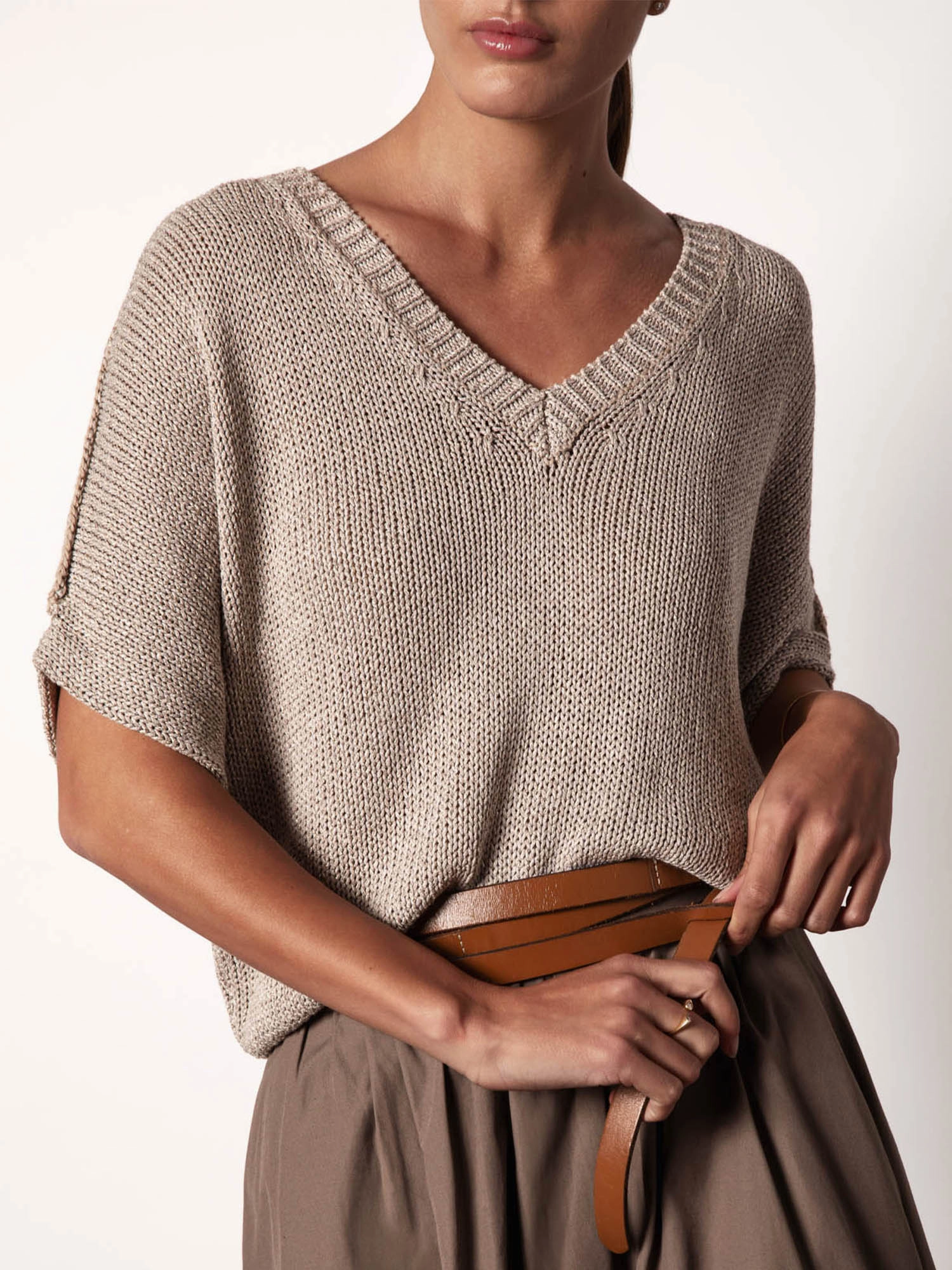 Quick Dry Tech VersatileNeckline Gaia Tee Moonstone