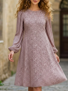 Modern Movement loose silhouette Loose casual long-sleeved dress