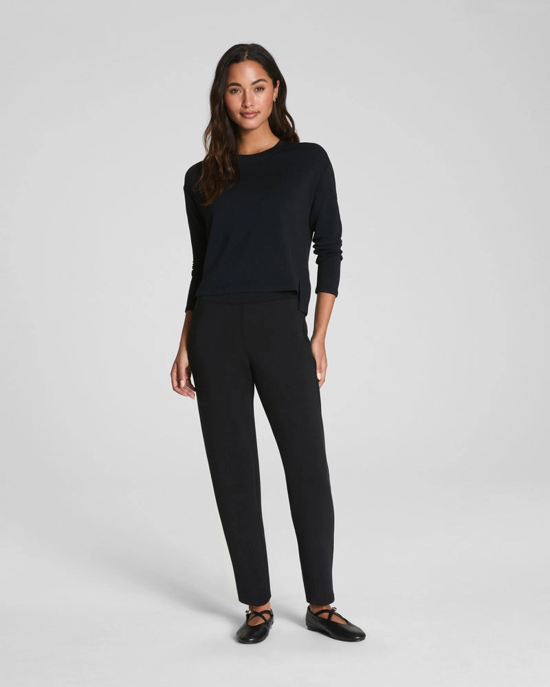 Sporty T-shirt Soft Touch Fabric AIRESSENTIALS LONG SLEEVE SIDE SLIT TOP