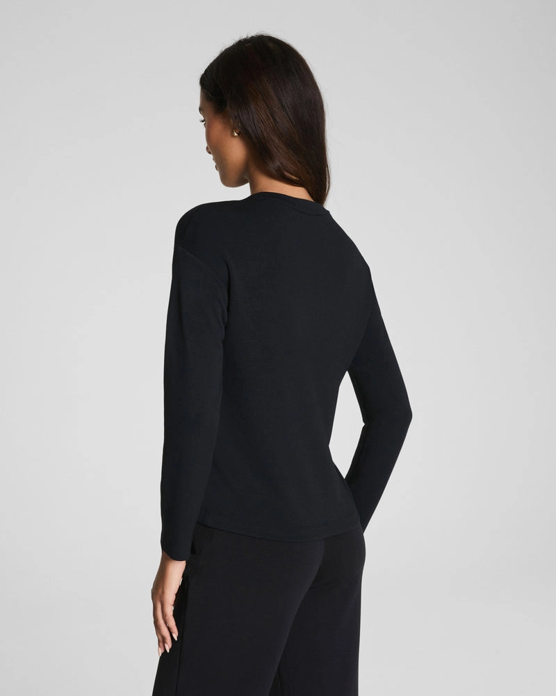 AIRESSENTIALS LONG SLEEVE SIDE SLIT TOP Cool Weather