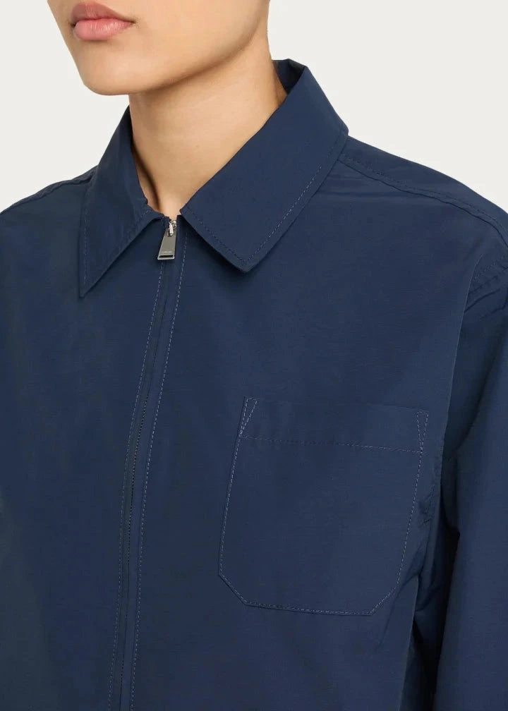 Edison Zip-Front Shirt Midnight Multi Casual Sweater Stay Cool Technology