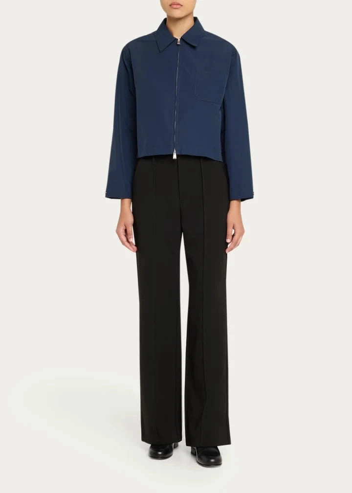 CushionedSupport Contemporary Cut Edison Zip-Front Shirt Midnight Multi