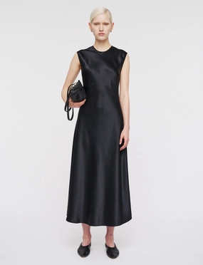 Garnier Silk Satin Dress Chic Waist Design