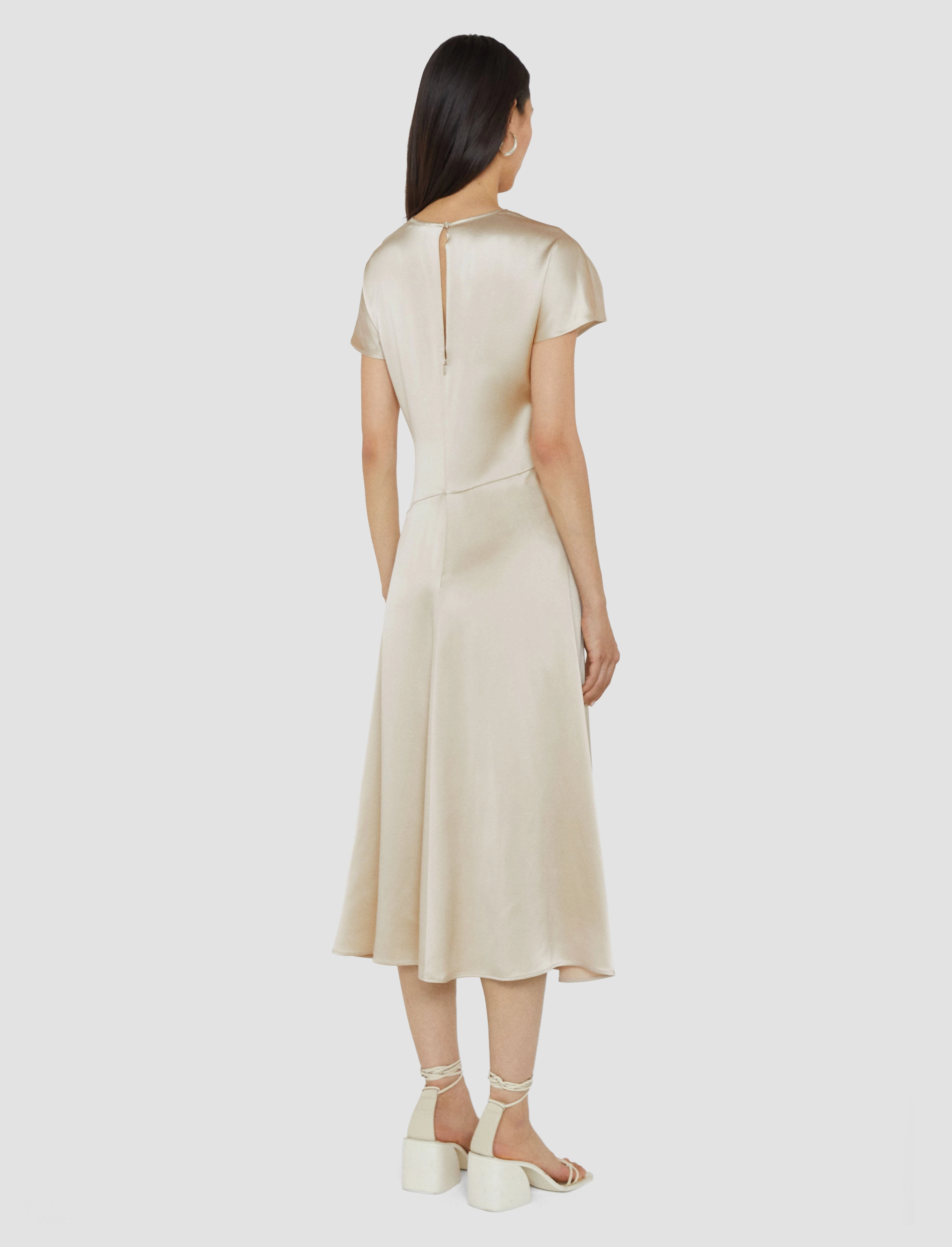 Weekend Style Geegee Ruched Silk Satin Dress