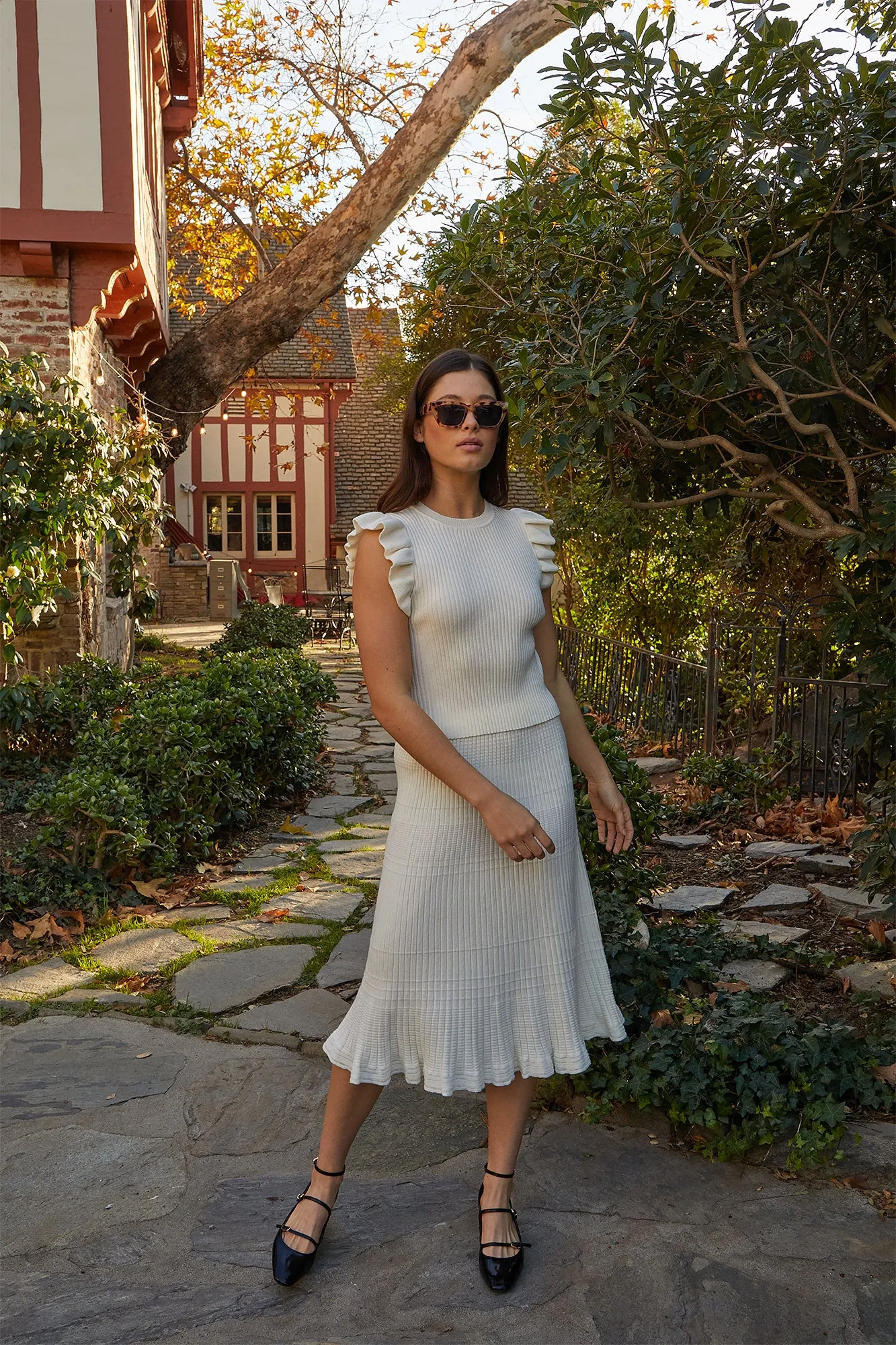 Gene Knit Skirt - Ivory