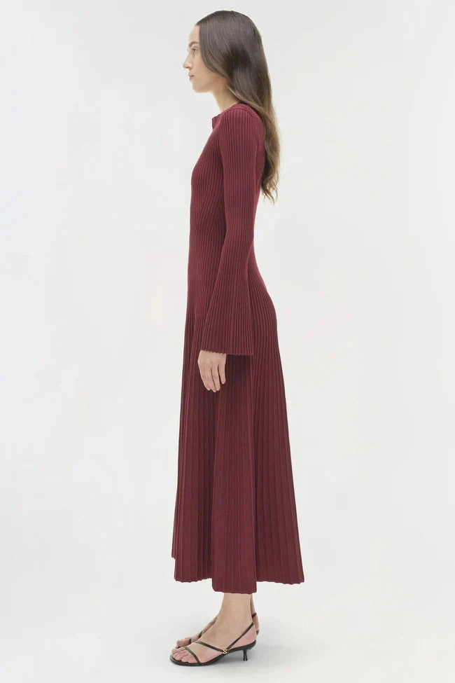 Cool Fabric Genna Knit Midi Dress Cranberry