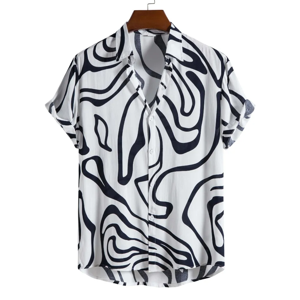Geometric Print Short Sleeve Shirt