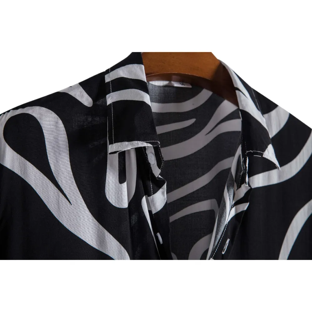 Geometric Print Short Sleeve Shirt