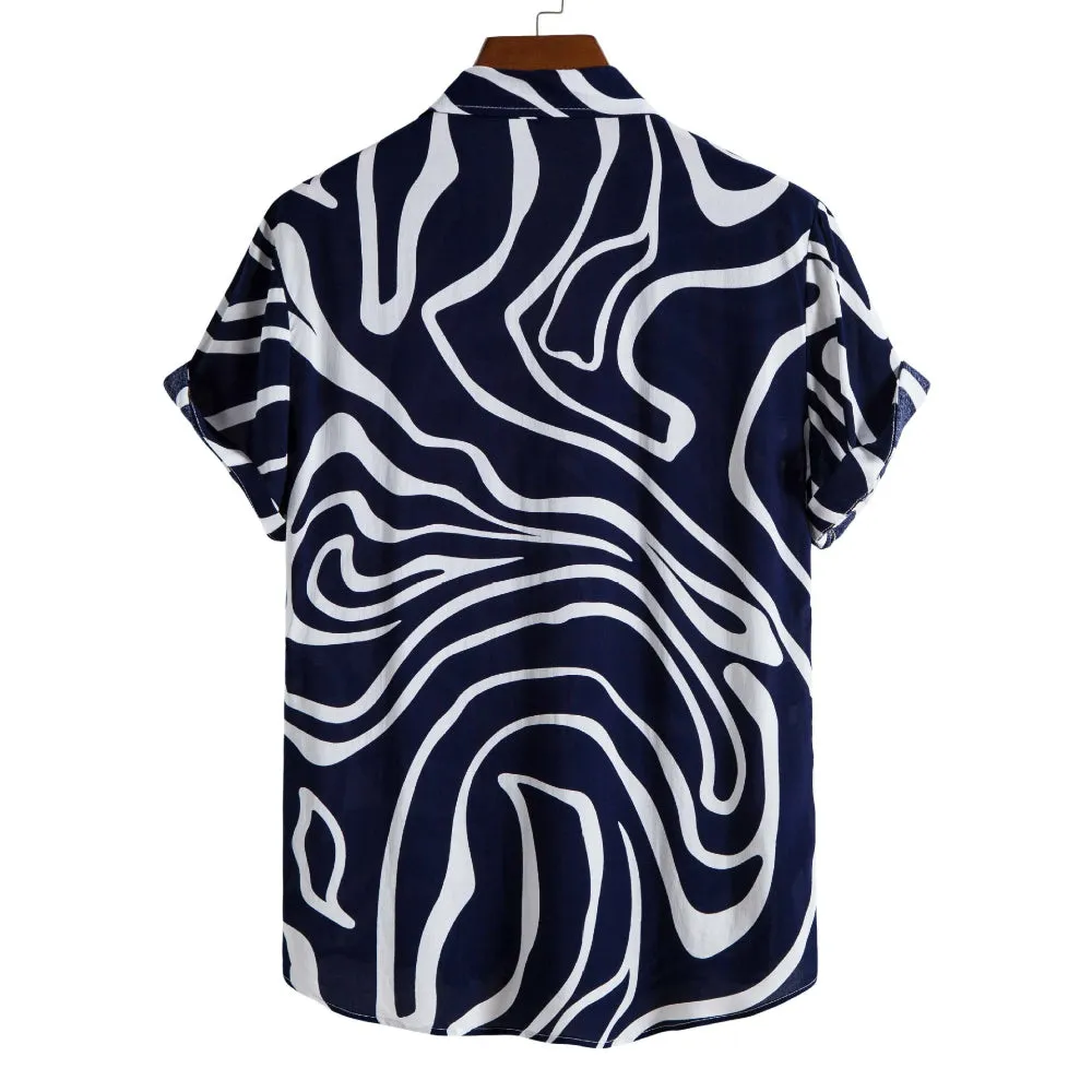Geometric Print Short Sleeve Shirt
