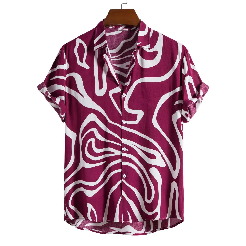 Geometric Print Short Sleeve Shirt