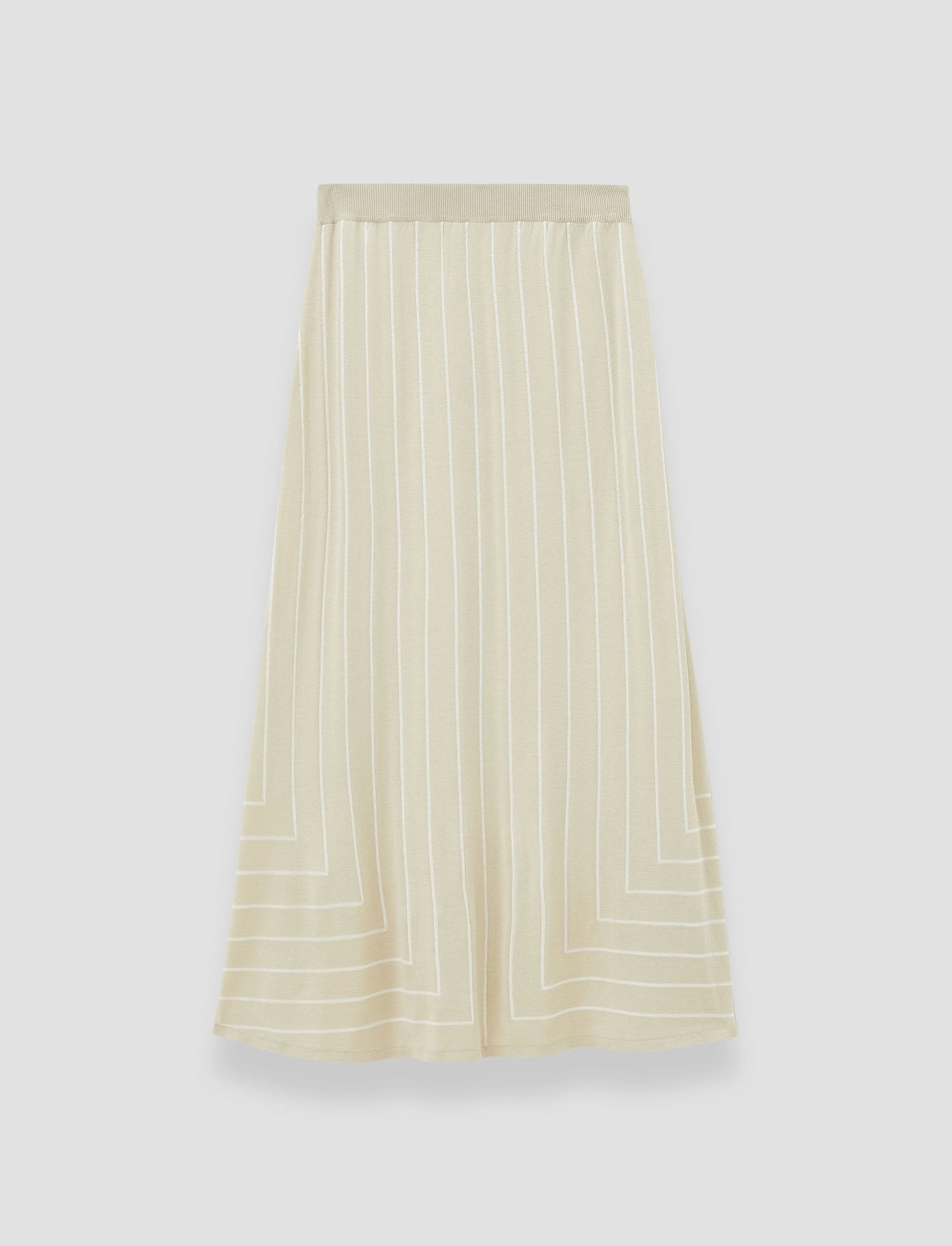 Geometric Jacquard Silk Blend Skirt Invisible Seams Collaboration Piece