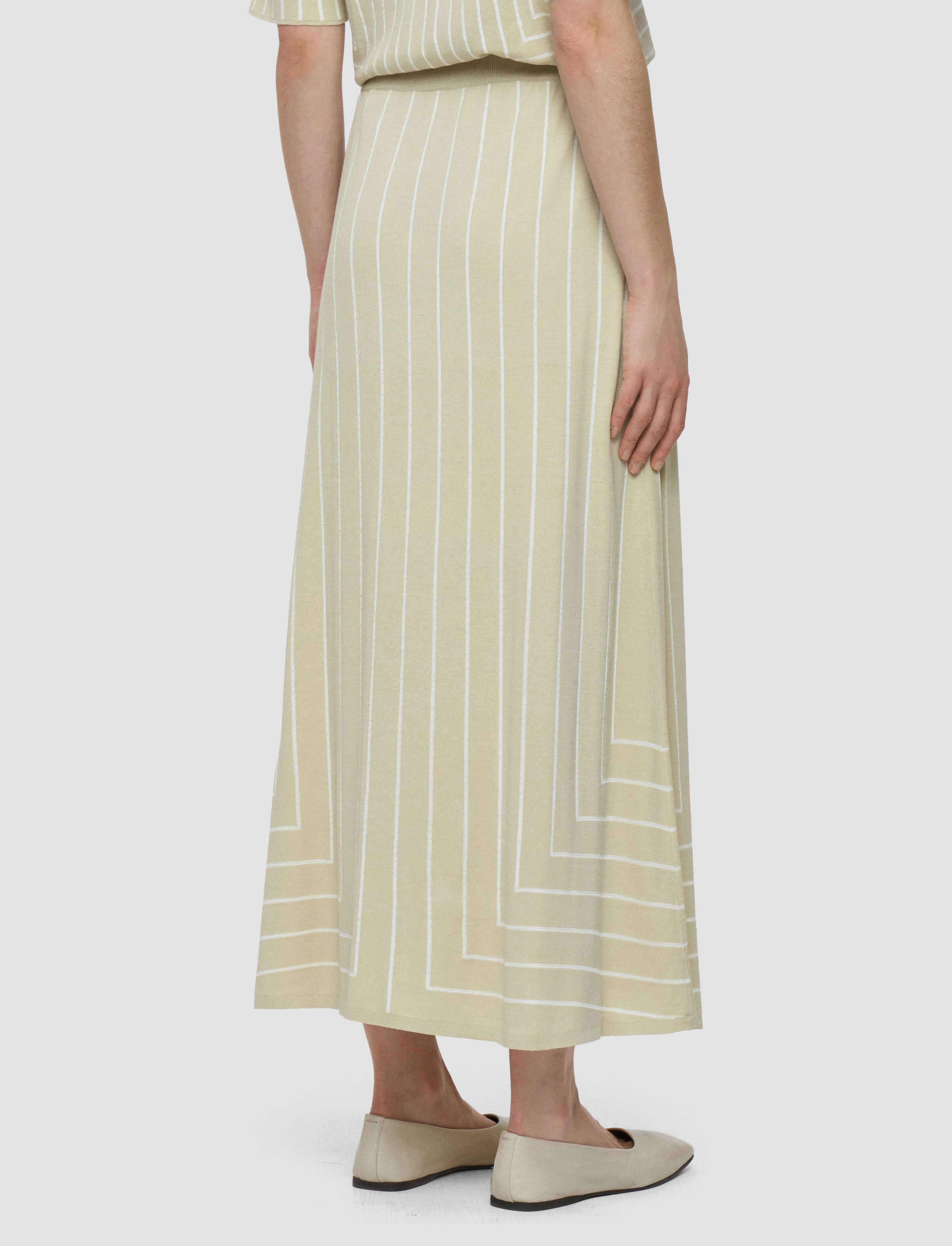 Mix Culture Geometric Jacquard Silk Blend Skirt