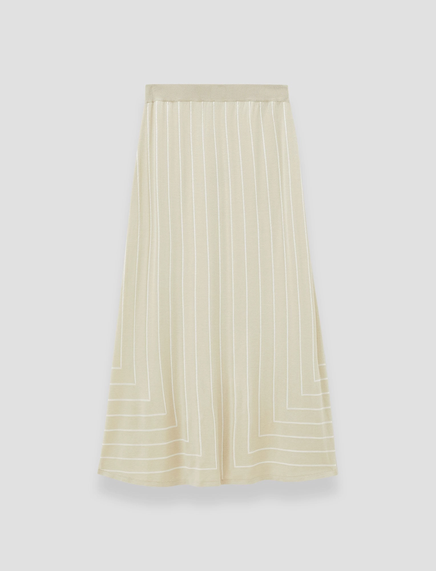 Geometric Jacquard Silk Blend Skirt Light Wear
