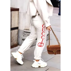 GG White Sweatpants