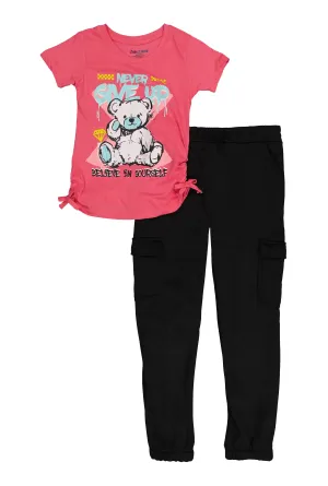 Girls Never Give Up Tee and Cargo Sweatpants