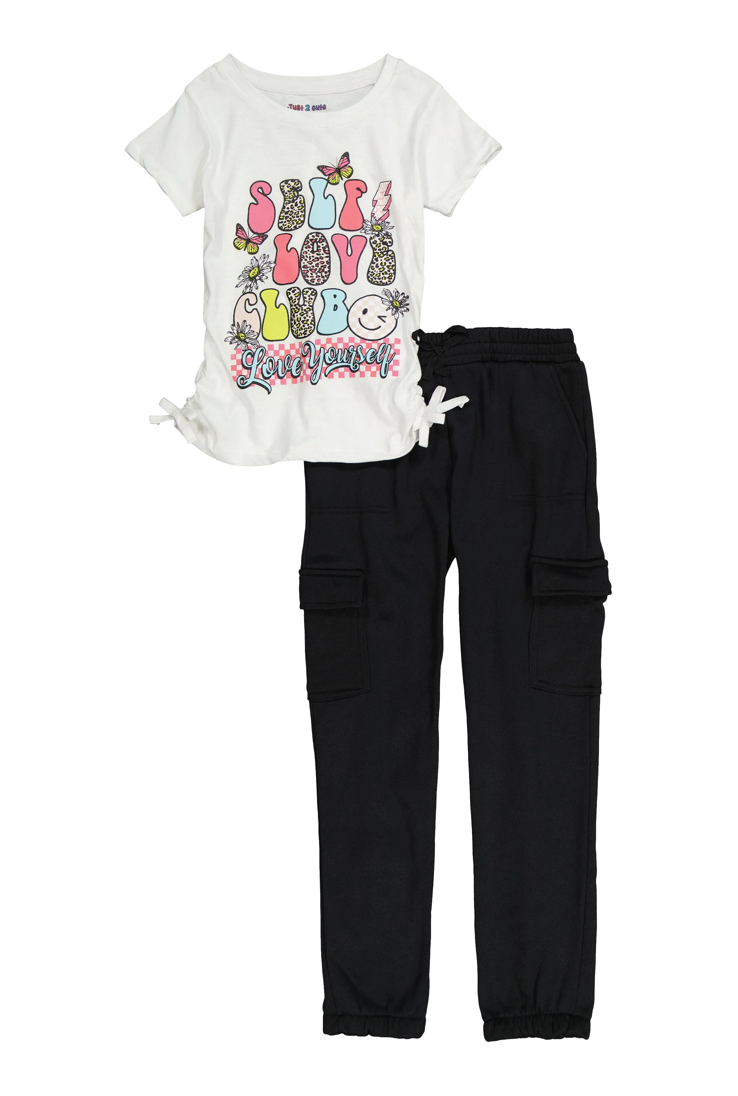Girls Self Love Club Tee and Cargo Sweatpants