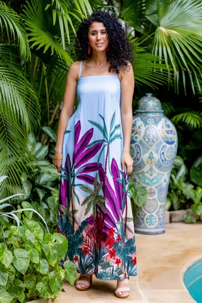 Giselle Dress / Purple Jungle Evening Look Tulle Air