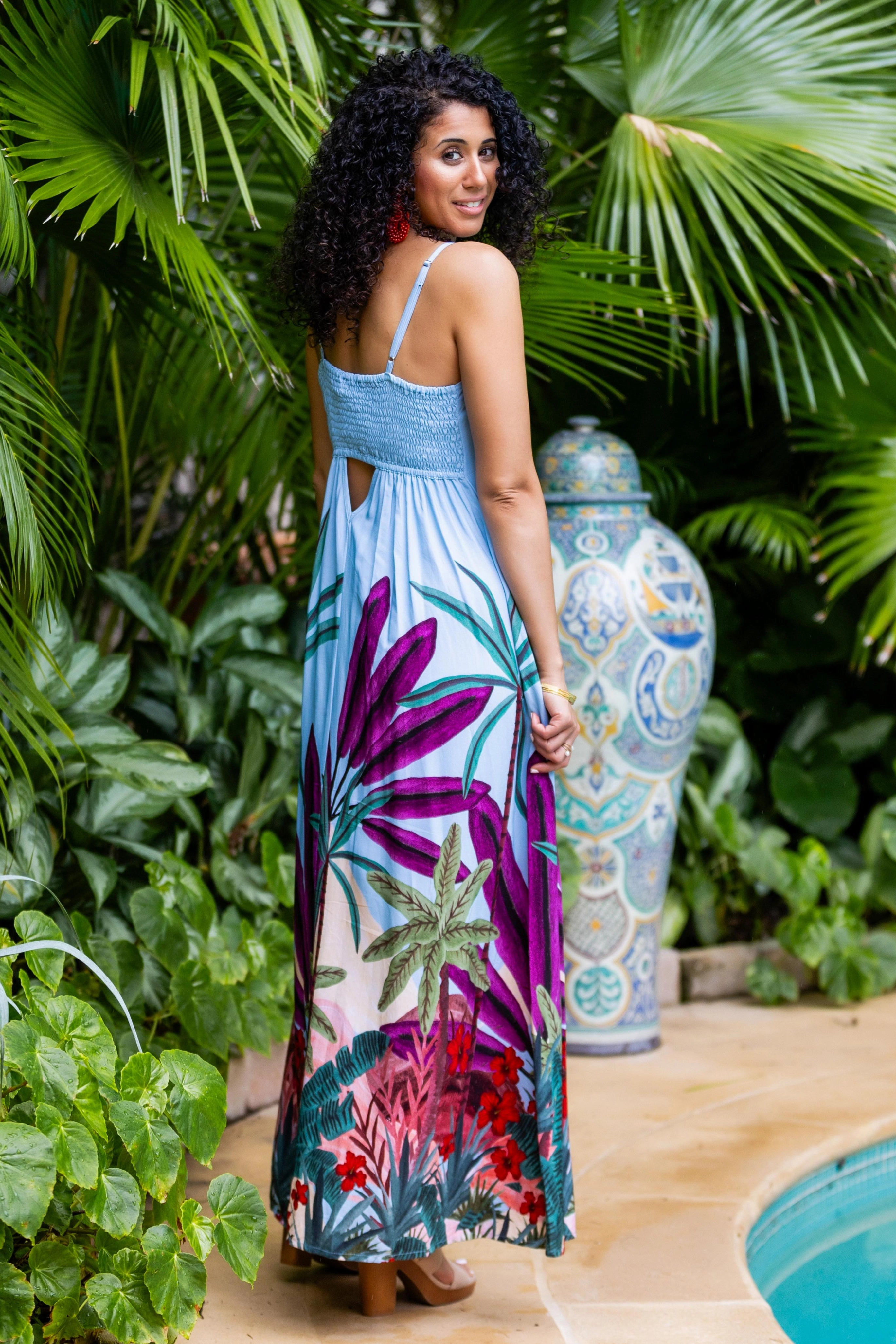 Giselle Dress / Purple Jungle BreathableLining