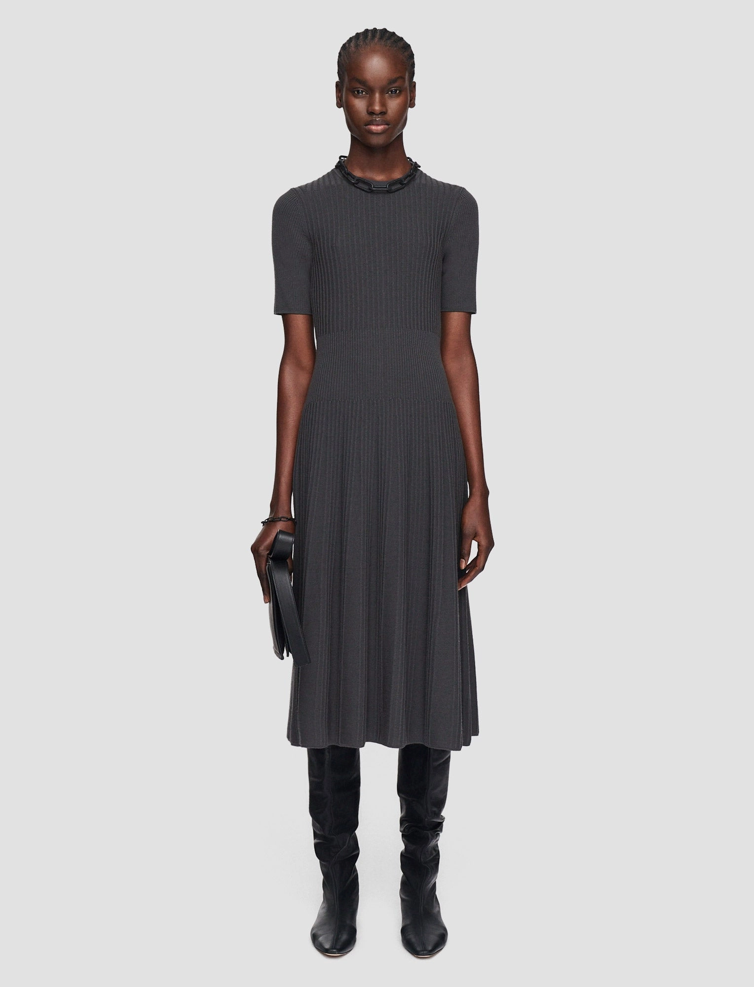 Light Fall Bright Feel Merino Rib Dress