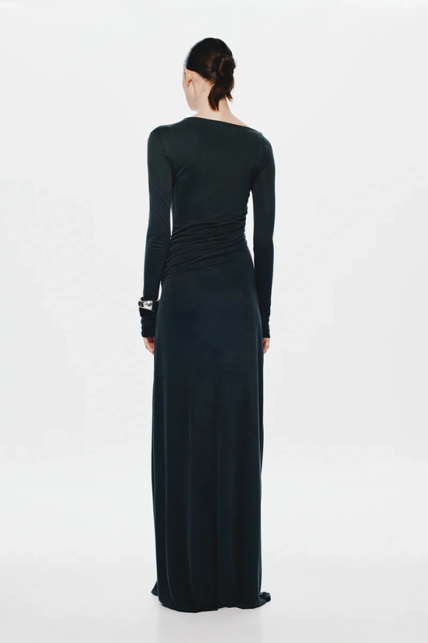 The 'Glacier' Long Sleeve Dress Black All Day Look Timeless Touch