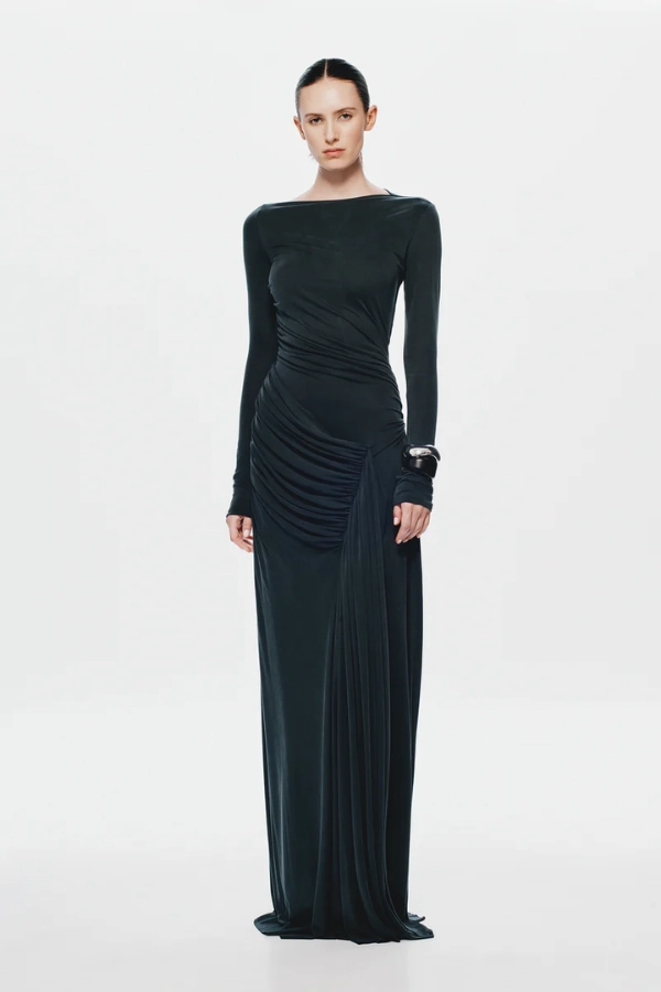 Event Safe The 'Glacier' Long Sleeve Dress Black