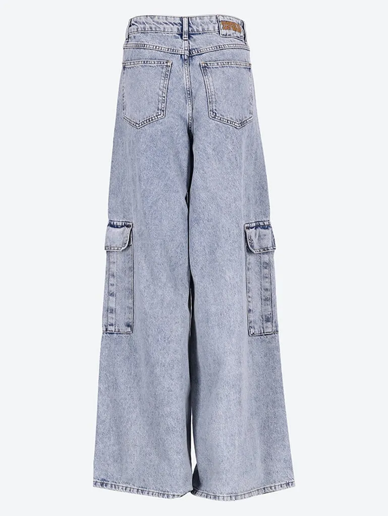 Gnome flared cargo jeans
