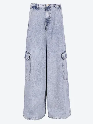 Gnome flared cargo jeans