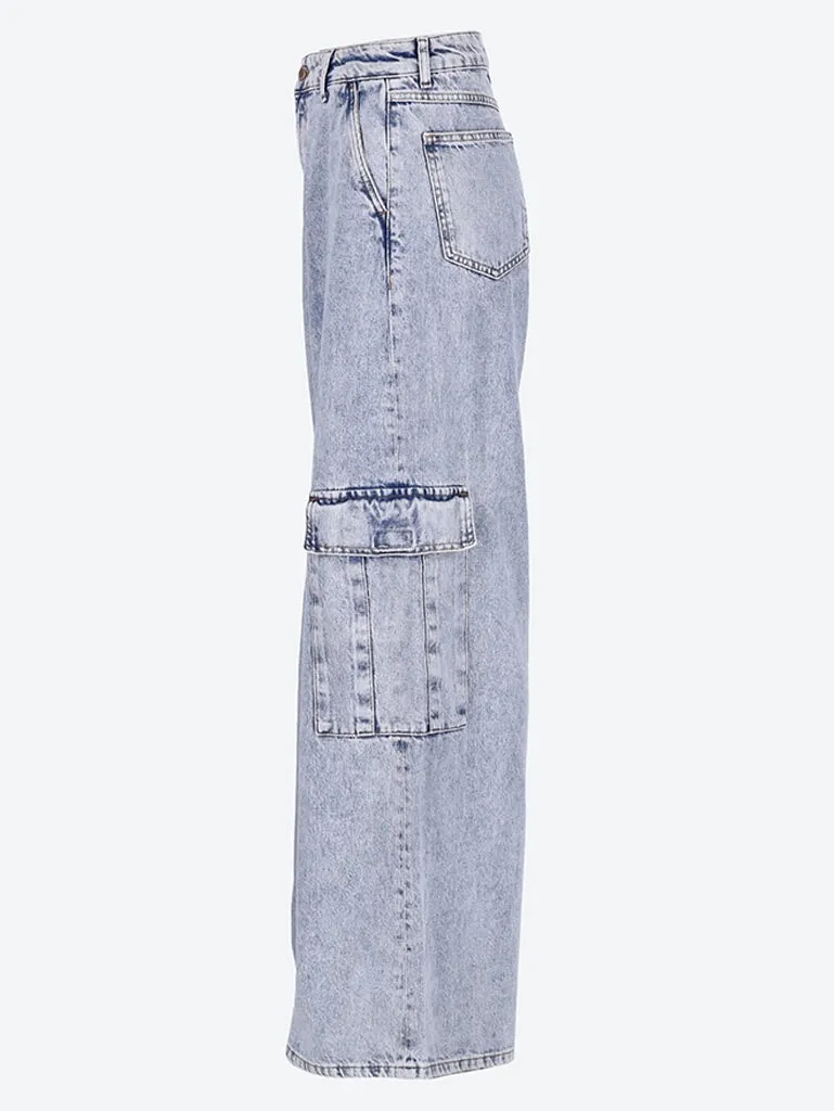 Gnome flared cargo jeans