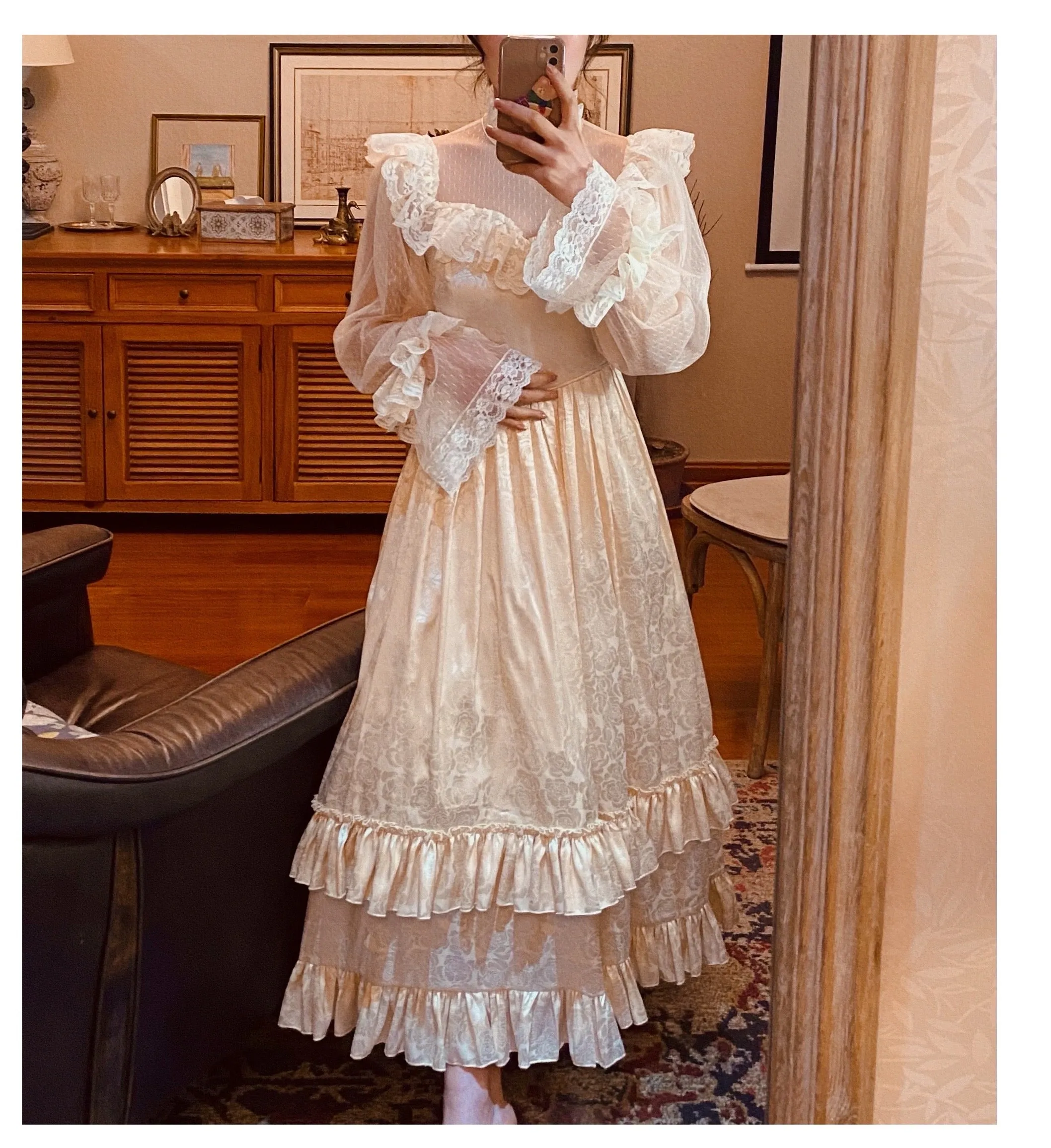 Golden Dreams Romantic Royalcore Victorian Fairy Princess Dress