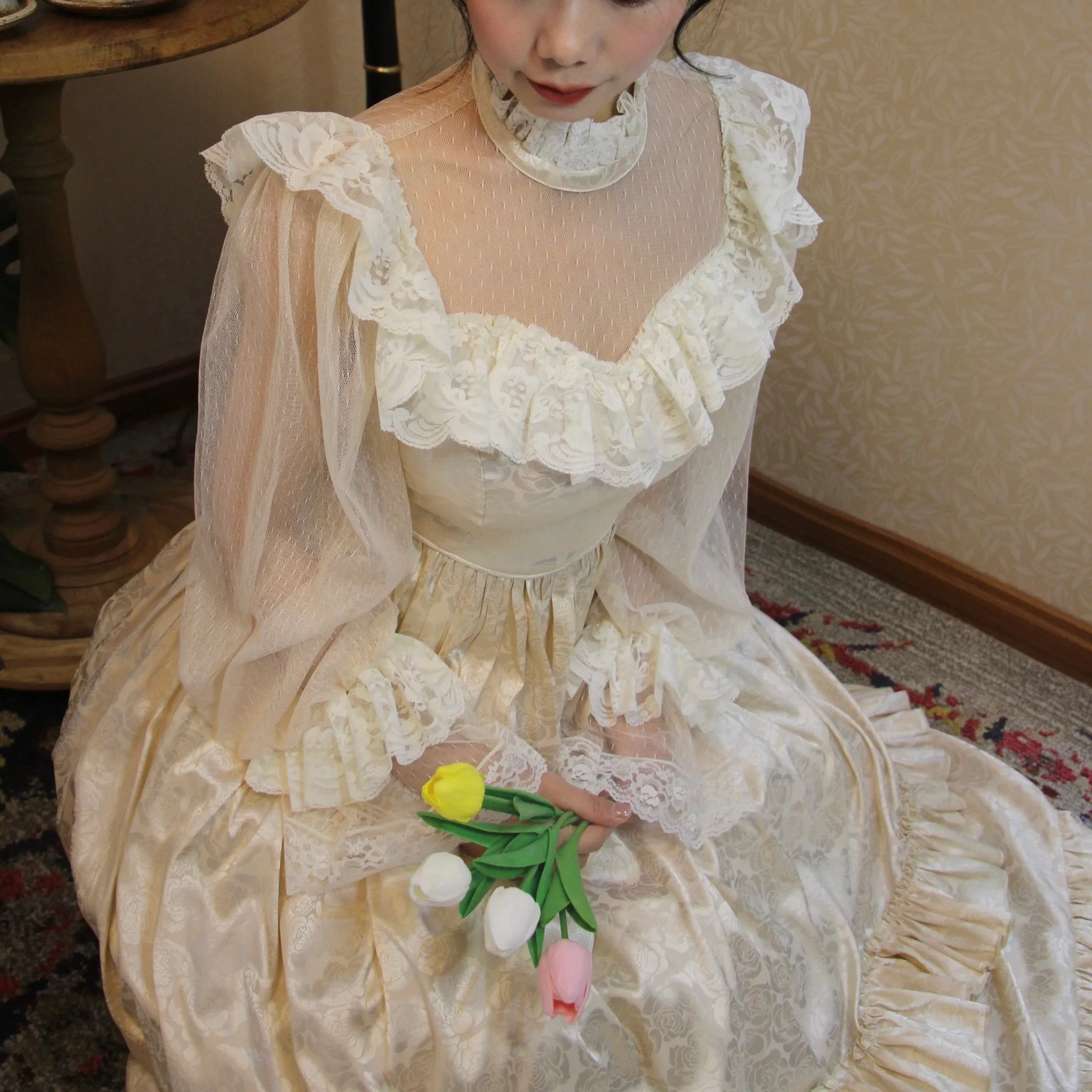 Golden Dreams Romantic Royalcore Victorian Fairy Princess Dress