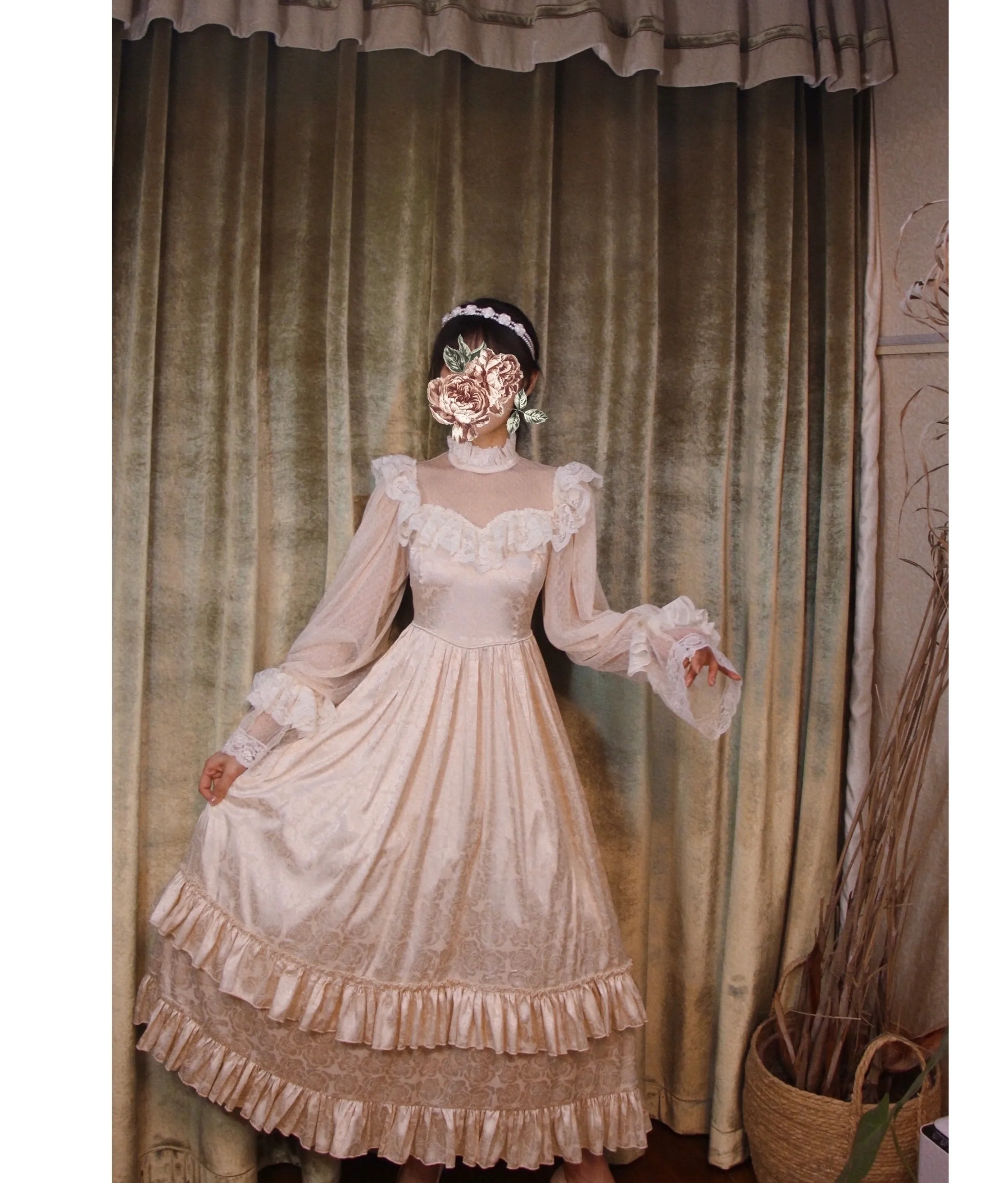 Golden Dreams Romantic Royalcore Victorian Fairy Princess Dress