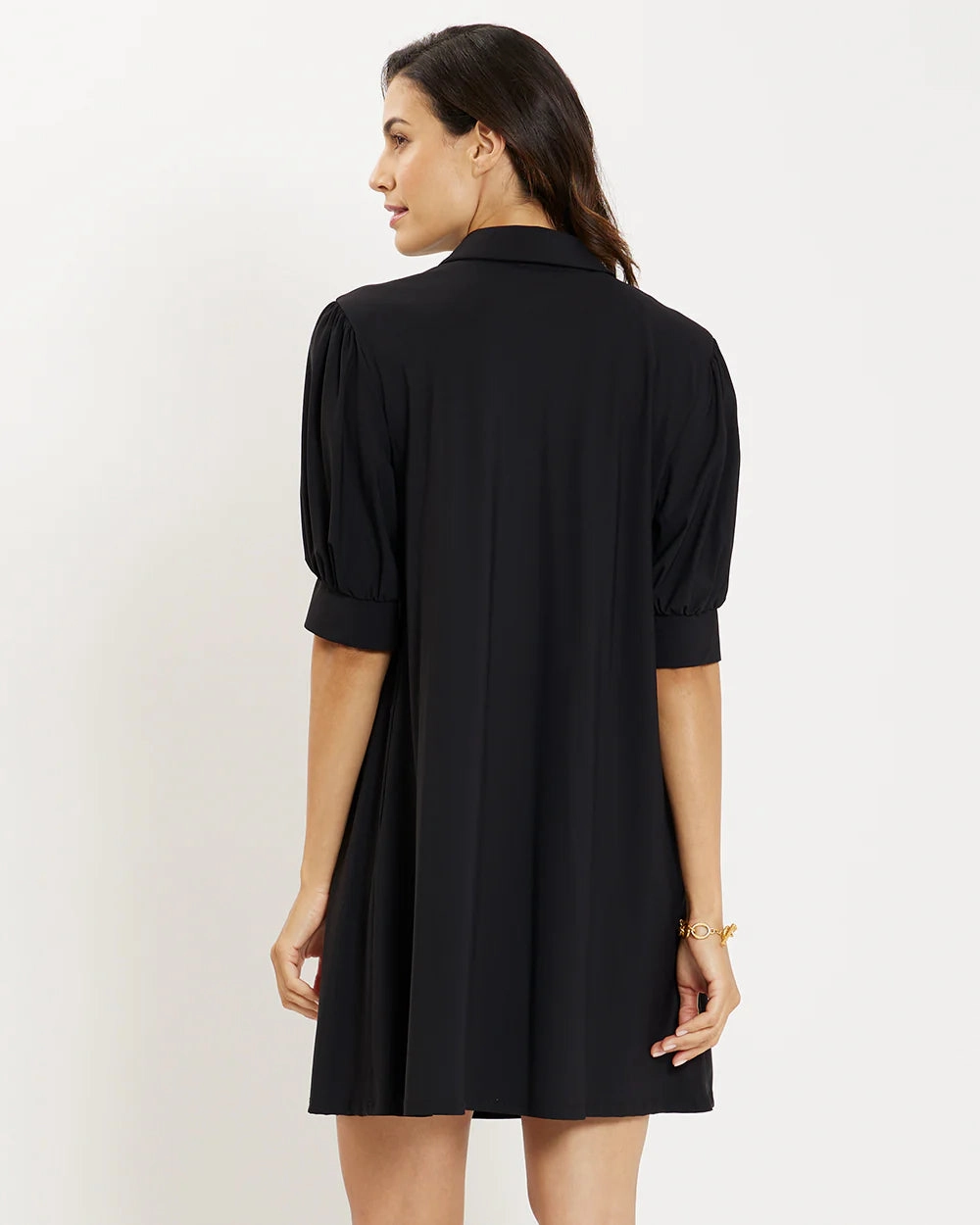 Effortless Touch Jude Connally Emerson Dress Lightweight Jude Cloth in Black