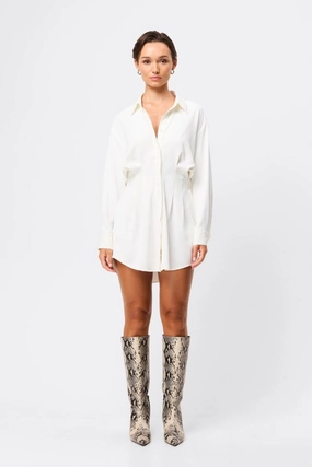 Good Intentions Mini Dress White Stain-Resistant Vibrant Layer